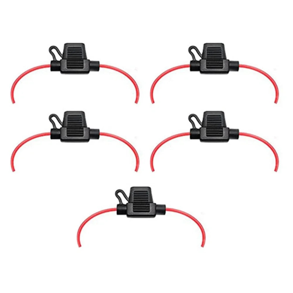 Pack of 5 Waterproof Cut Off Switch with 12 Inline Fuse Holder 12V 30A