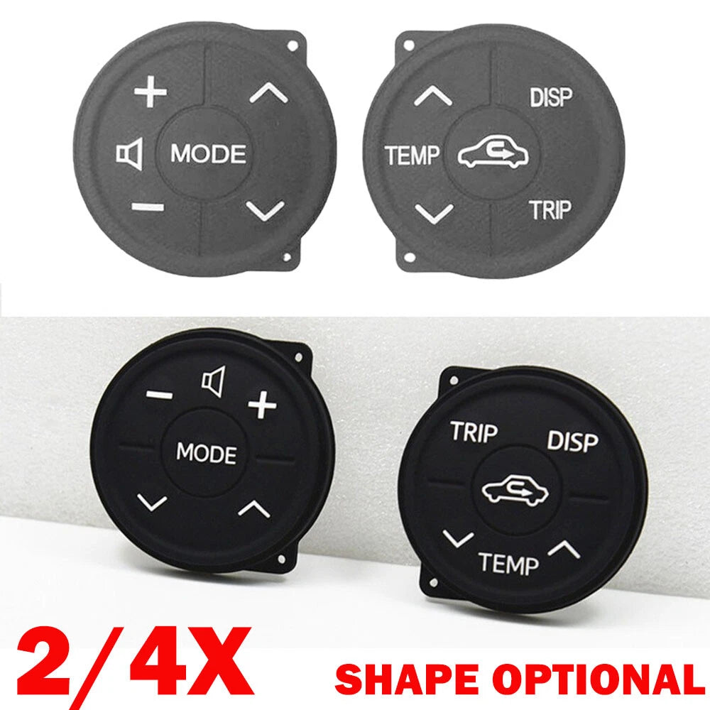 2X Steering Wheel Control Rubber Button Cushion for Aqua NHP10 (2012–2019)