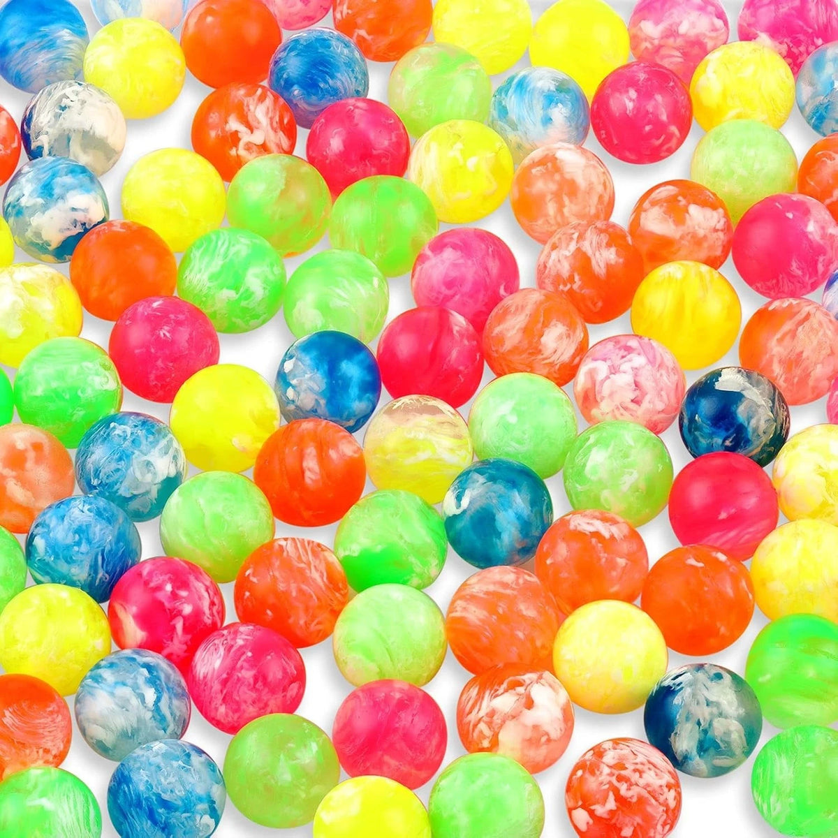 100 Pcs Rubber Bouncy Balls for Birthday Parties