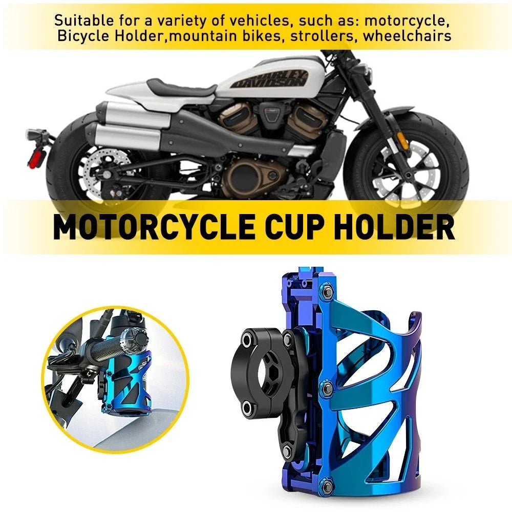 Cup Holder for Honda Yamaha Kawasaki Motorcycle (Universal)