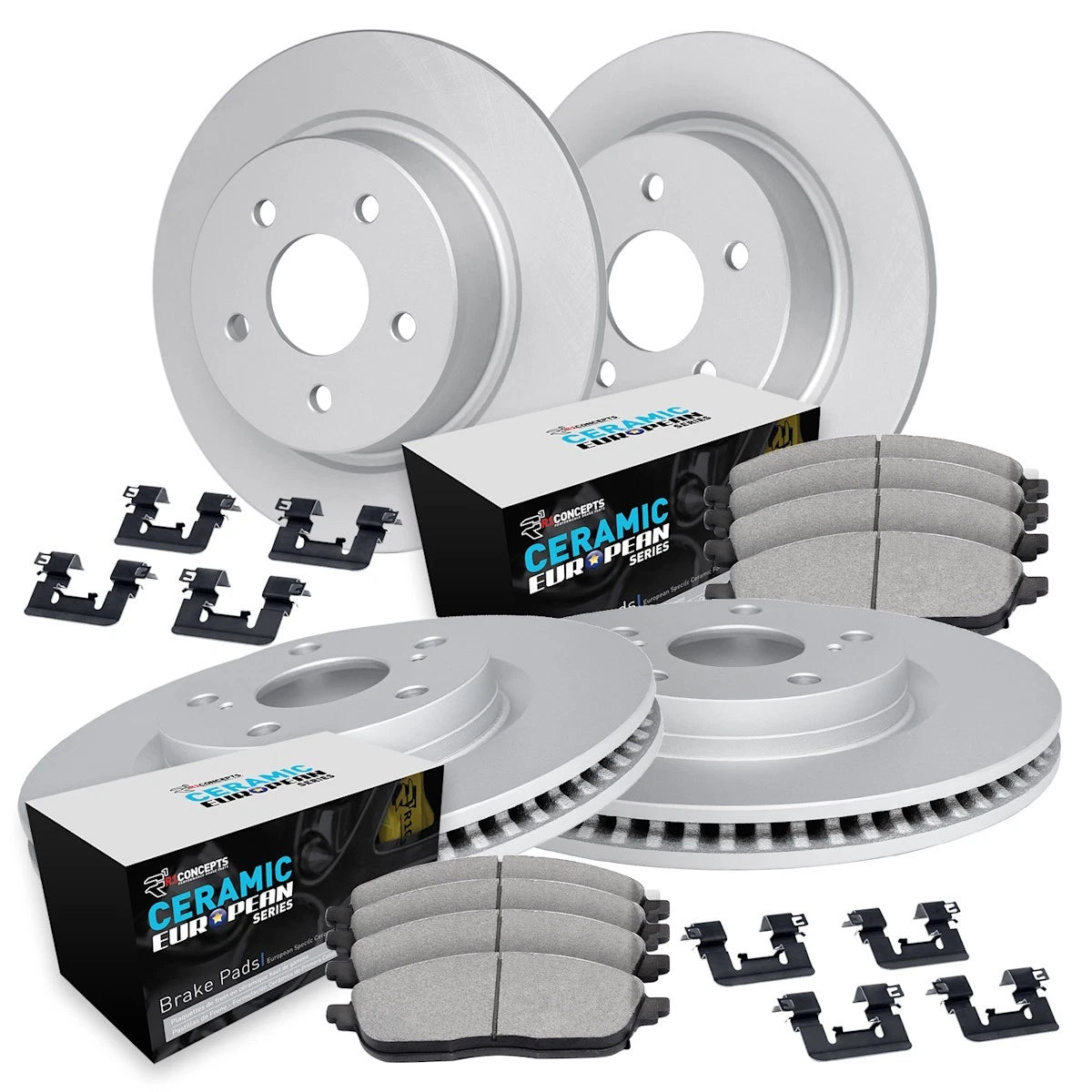 4X Brake Disc and Pad Kit for Ford Focus (2012–2018) WDTH2-11007