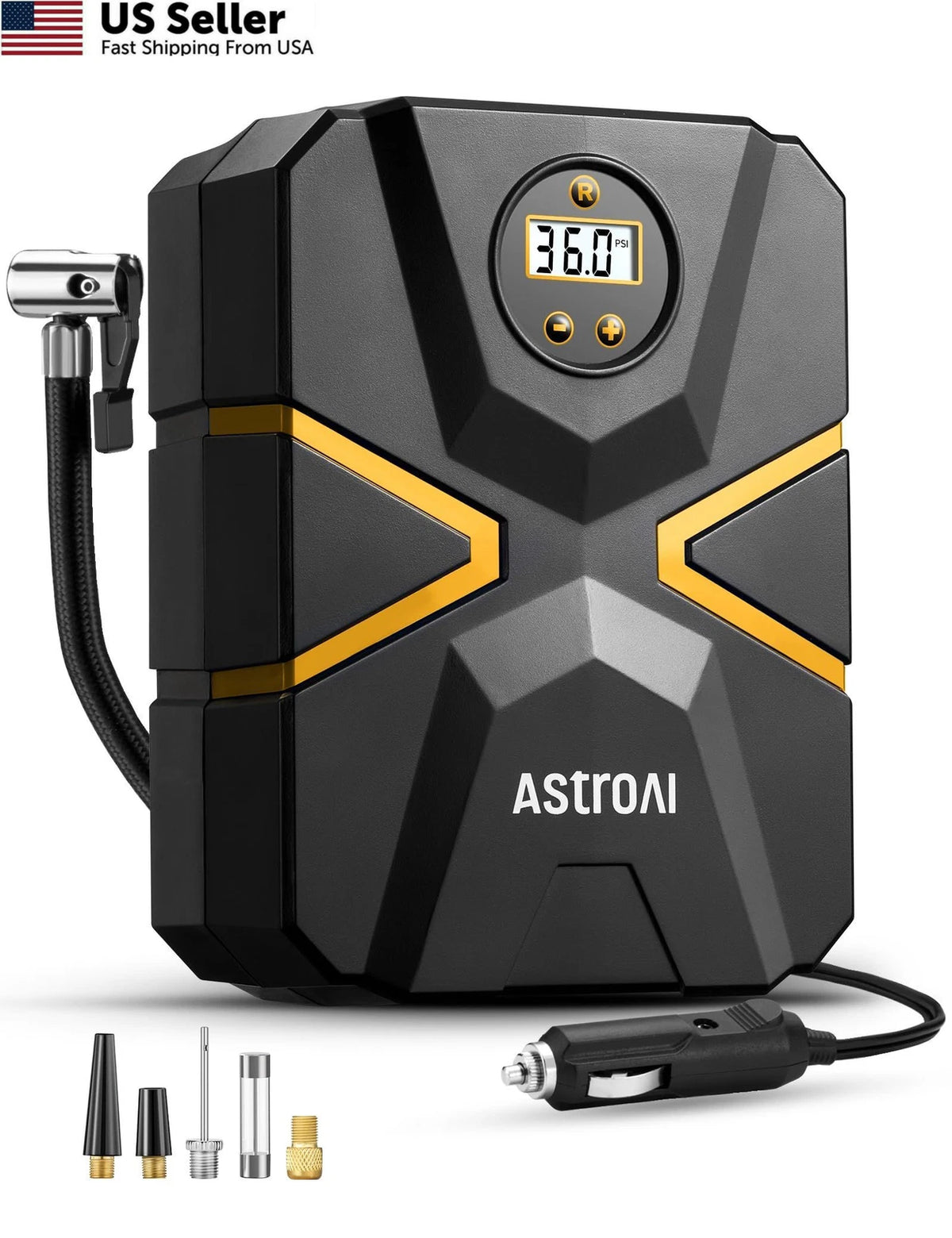 Portable Tire Inflator for AstroAI S1 (12V DC)