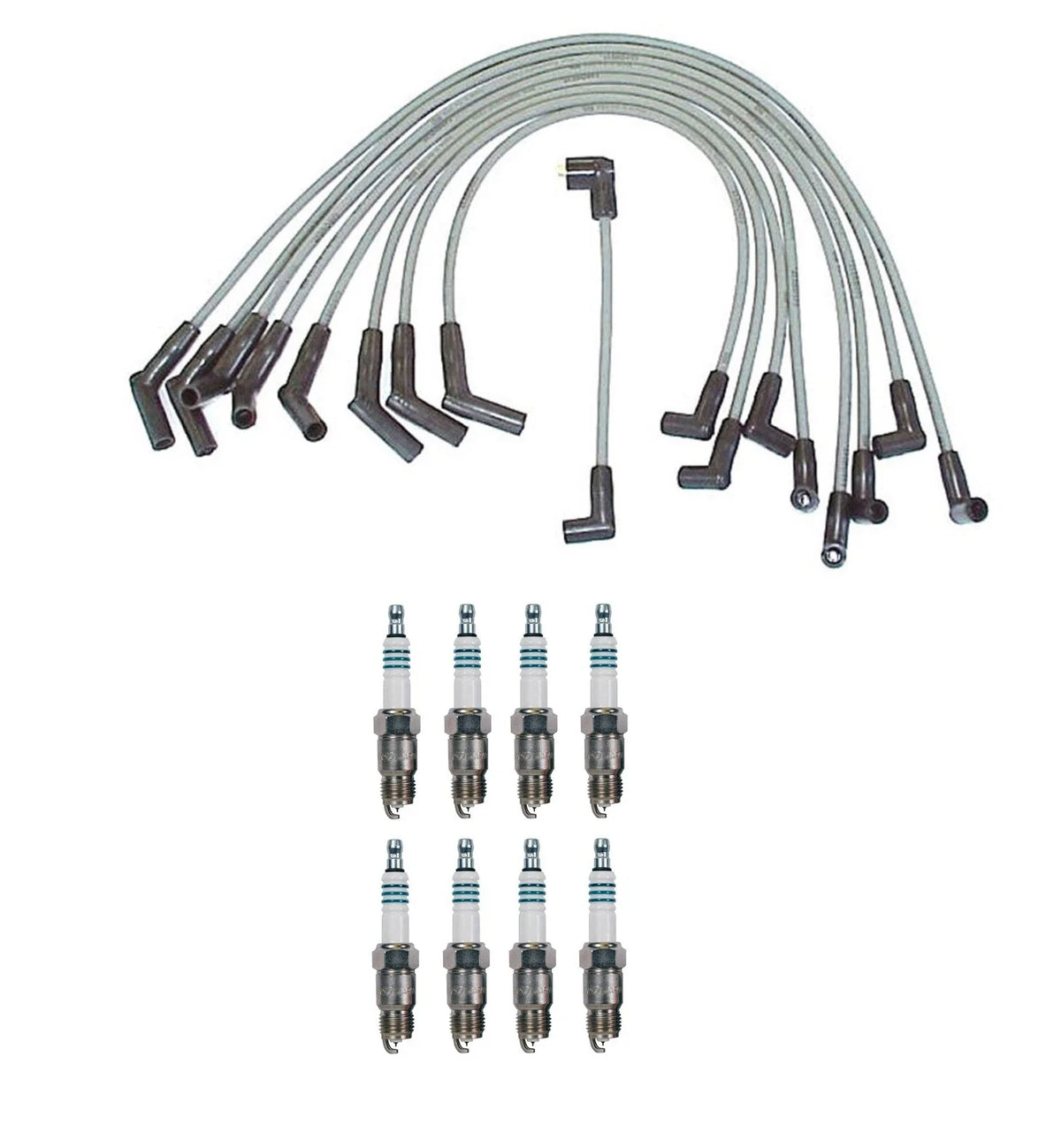 Denso Wire Set & 8 Iridium Power Spark Plug Kit for 7.5L V8 Carb