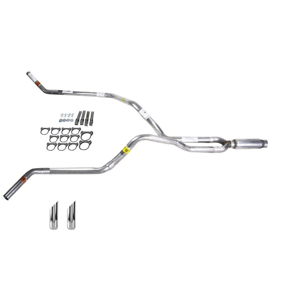 Dual Exhaust 2.5" Pipe Glass Pack Muffler for Silverado 1996–1999