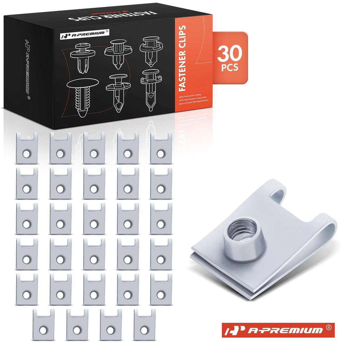 30Pcs Floor Pan Splash Shield Clip Fastener for Mazda 3 5 (GS1E56496A, 25411)
