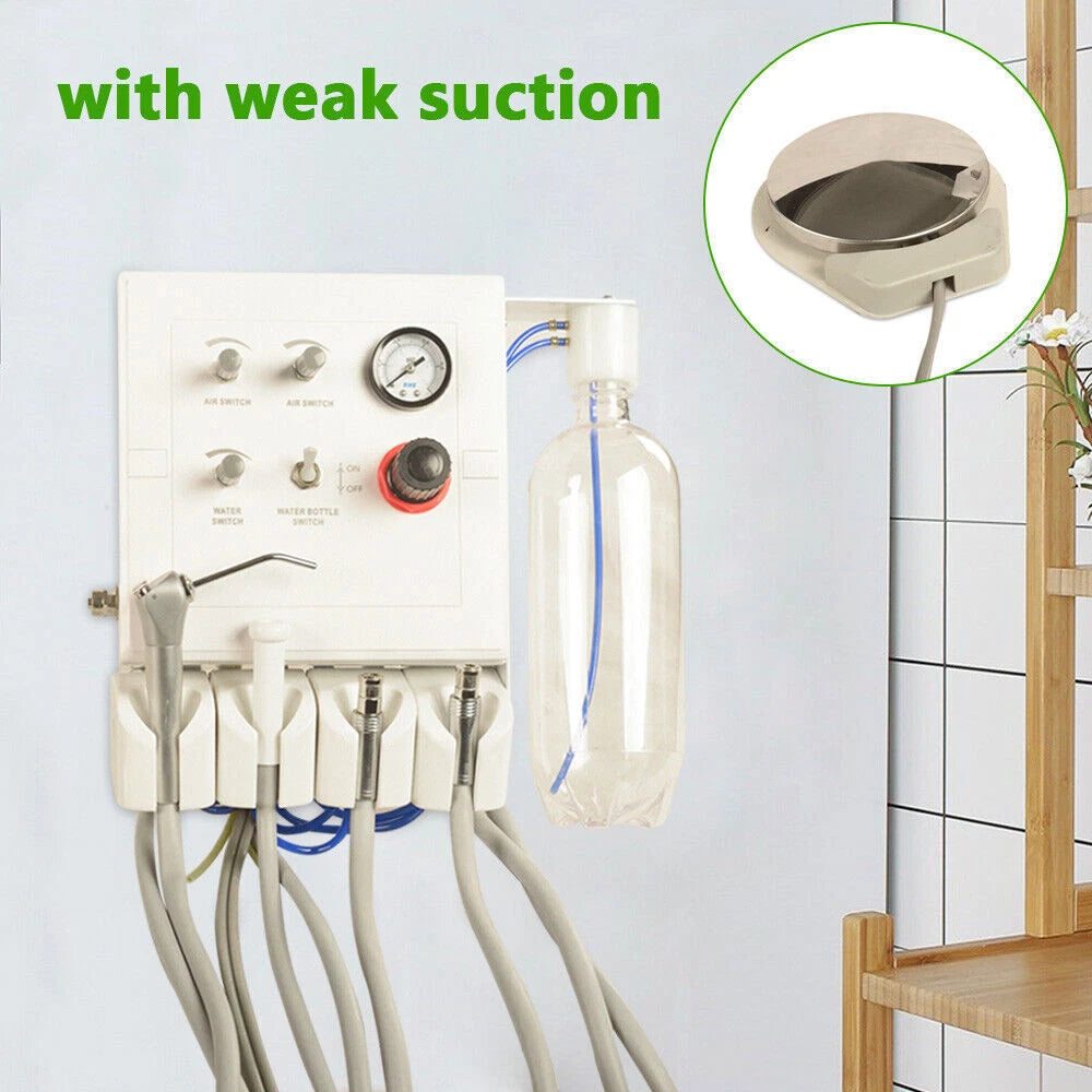 4 Hole Wall Mounted Dental Turbine Unit with Weak Suction for Dental Use