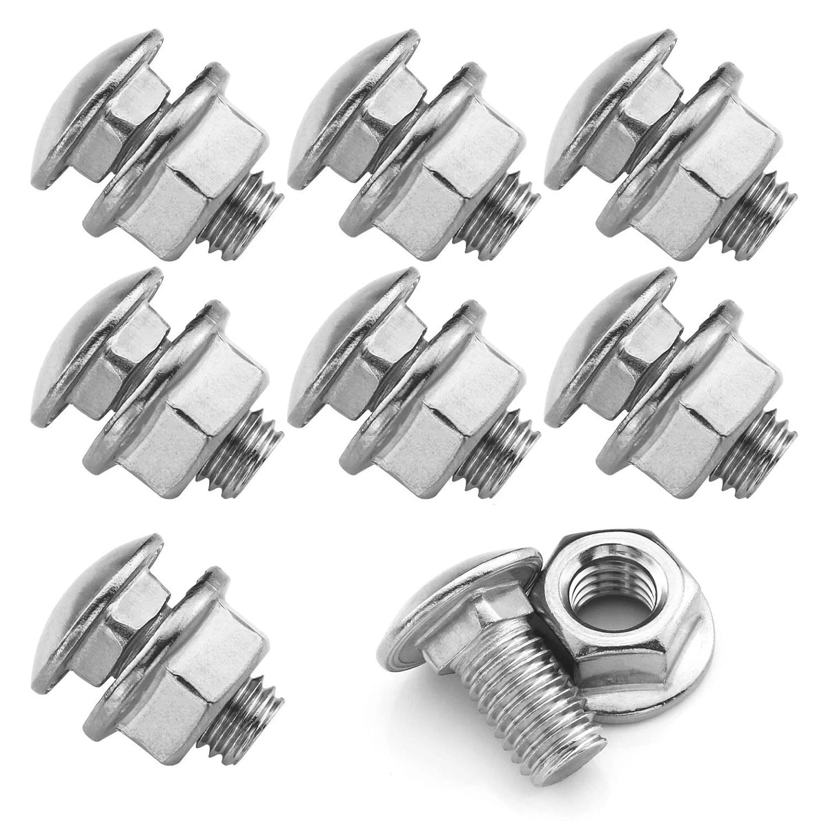 8pcs Track Bolt Garage Door Hardware Screw Nuts for Garage Doors