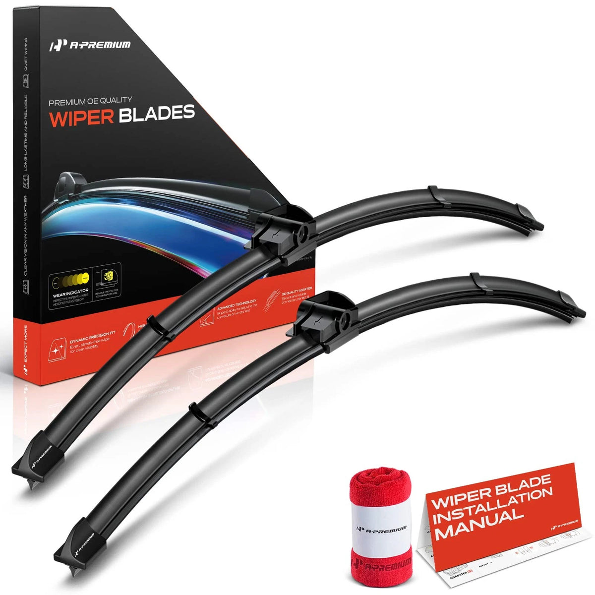2X Front 21" & 19" Windshield Wiper Blades for VW Passat (2003–2005)