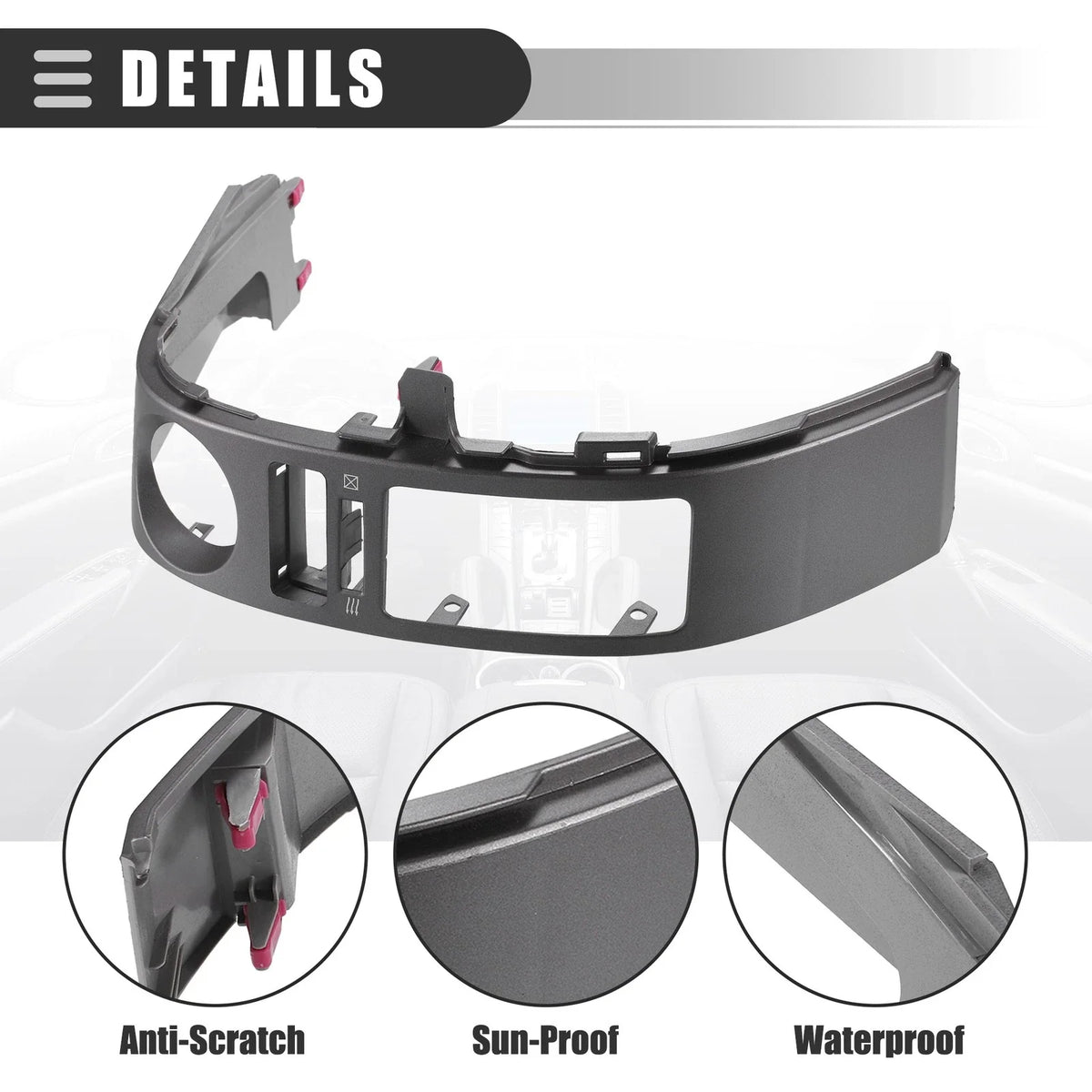 Left Center Dash A/C Outlet Vent Trim Panel for Toyota Prius (2004–2006) No. 5567047040