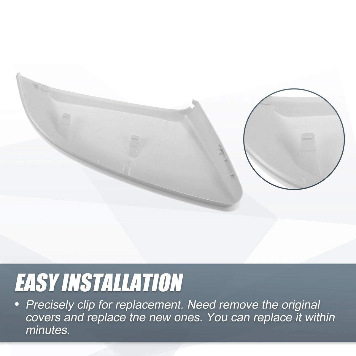 Left Side Mirror Cover Cap for Honda Civic (2016–2021) - White