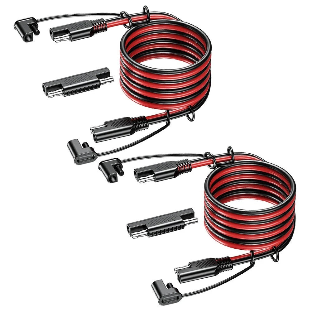 16AWG Long Reach SAE Extension Cable with Polarity Adapter for Easy Connection