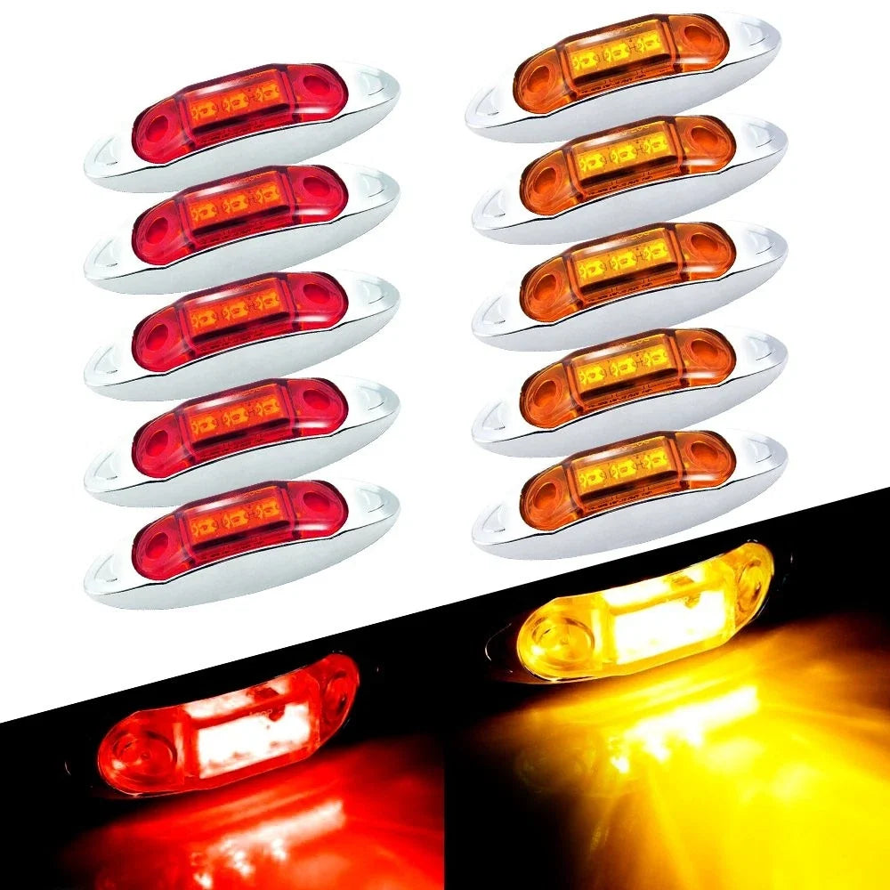 10x LED Marker Lights for RV Truck Trailer (12V, Waterproof)