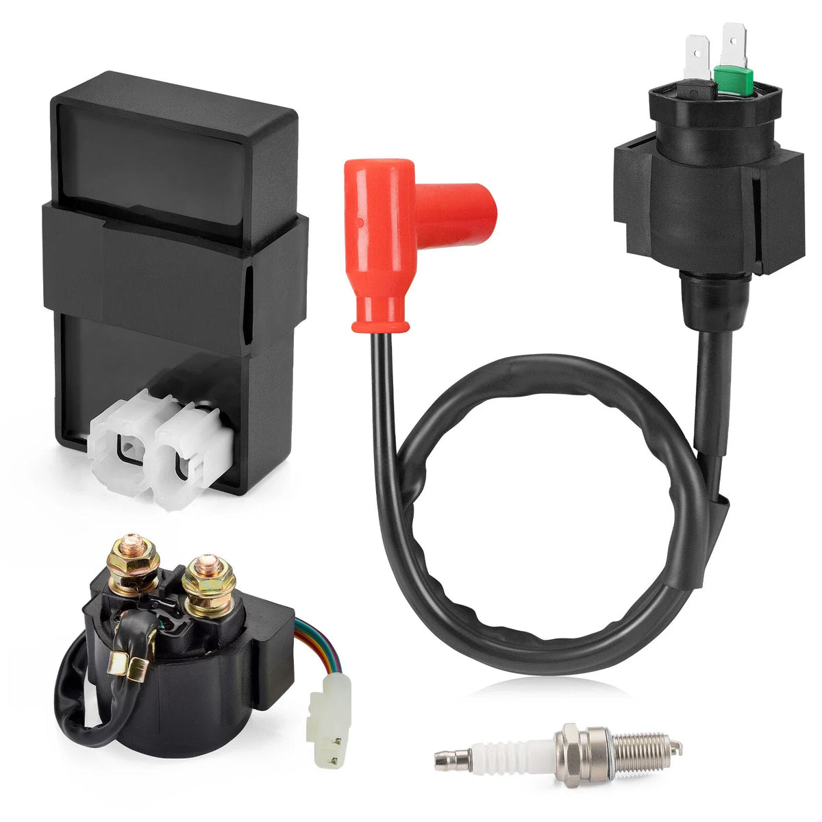 Ignition Coil Spark Plug CDI & Starter Relay for Honda Foreman 400 TRX400FW (1995–2003)