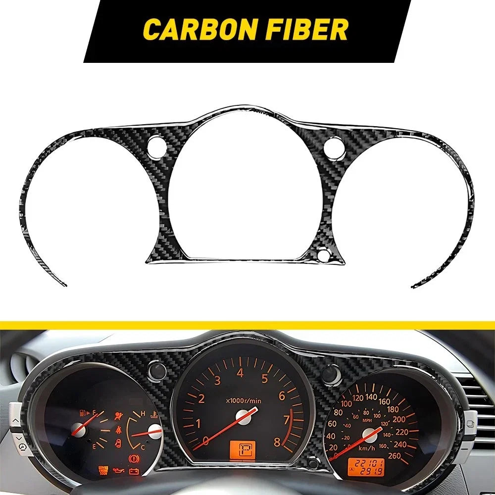 Carbon Fiber Inside Instrument Cluster Cover Panel for Nissan 350Z (2003–2009)