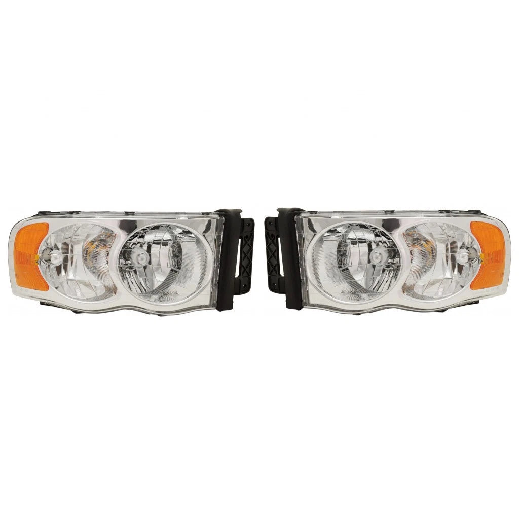 Headlight Assembly Pair for Dodge Ram 1500 (2004–2005) MLX-PAIR-SHE331-150AL-CL360A50, CH2502161