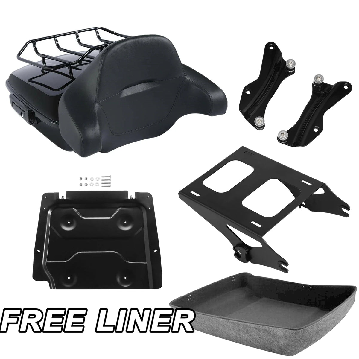 Chopped Trunk Pad Rack Docking Kit for Harley Touring Street Glide (2014–2026)