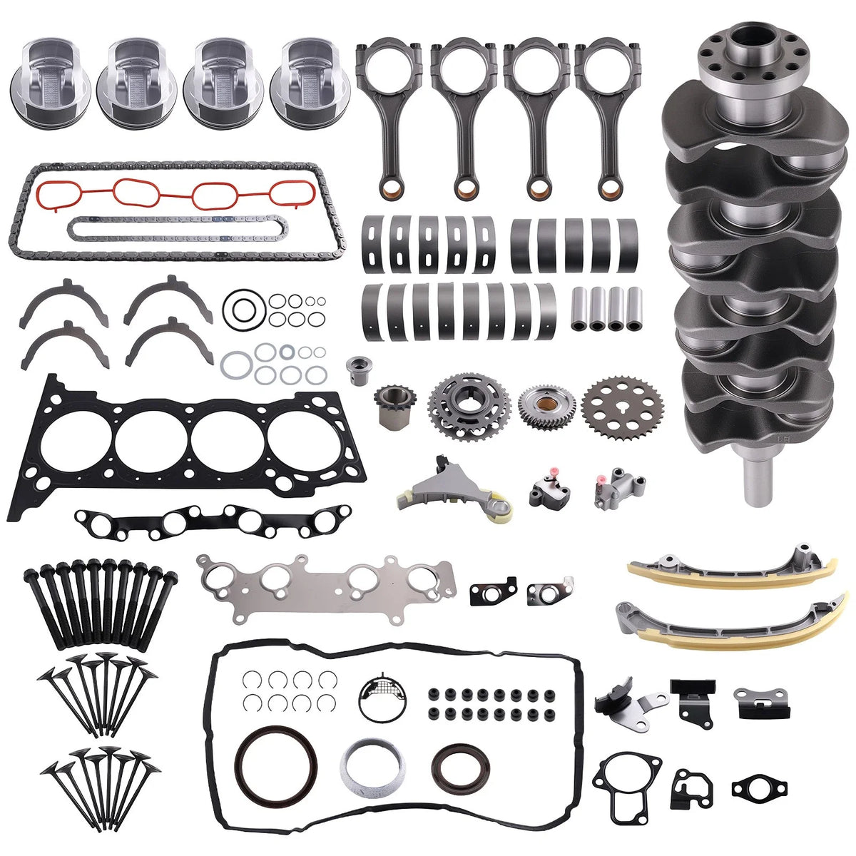 Piston Gasket Timing Kit & Crankshaft Rod for Toyota 2TR-FE 2.7L