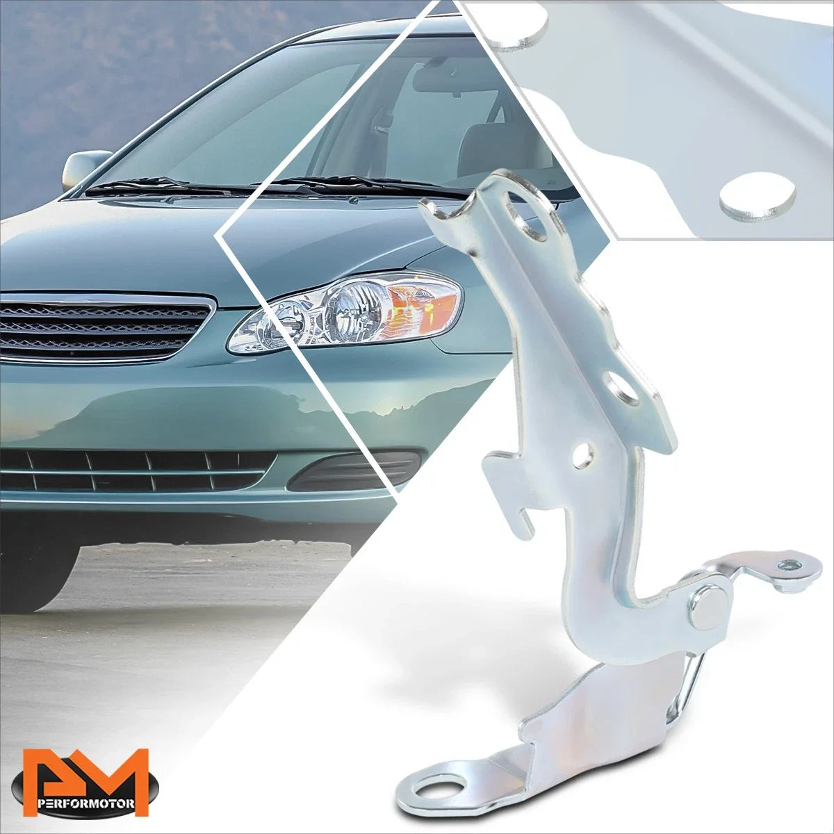 Passenger Side Steel Engine Hood Hinge for Toyota Corolla/Matrix (2003–2008)