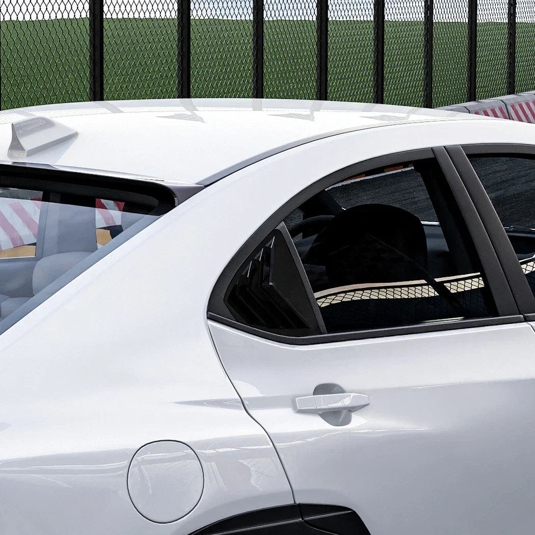 Black Rear Window Quarter Glass Vent Louver Covers for Subaru WRX STI VB