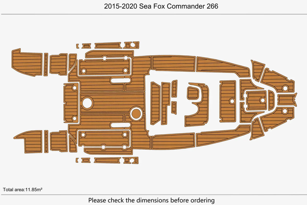 EVA Pad Foam Teak Deck Flooring for Sea Fox 266 Commander (2019)