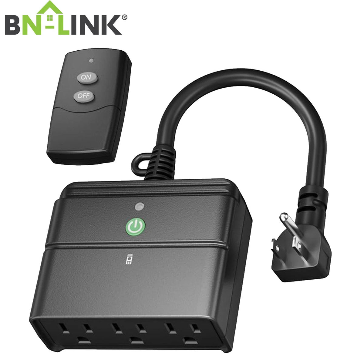 3X Outdoor Wireless Remote Control Electrical Outlet Switch with 3 Outlets