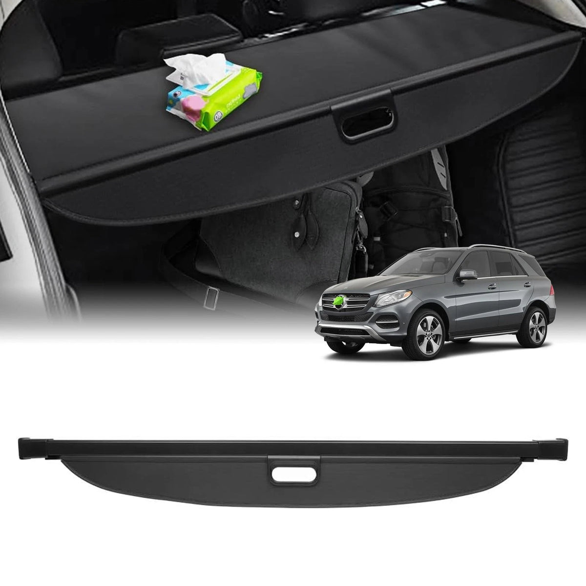 Retractable Cargo Cover for Mercedes GLE (2016–2019) & ML350 (2012–2015)