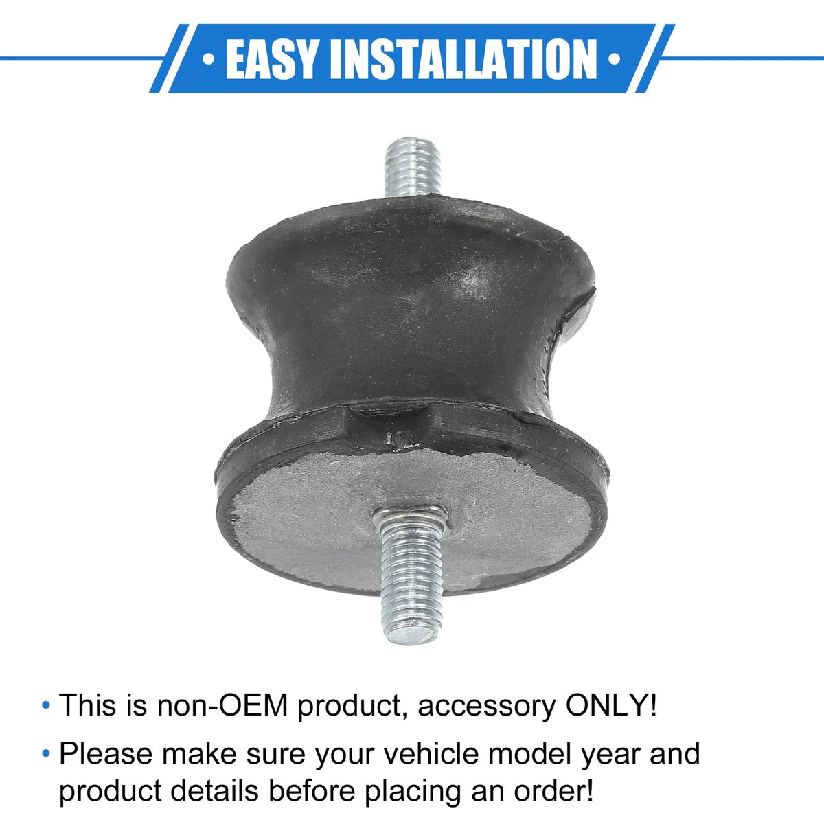 2pcs Auto Transmission Mount for BMW 325is (1992 - 1995) Rubber Black