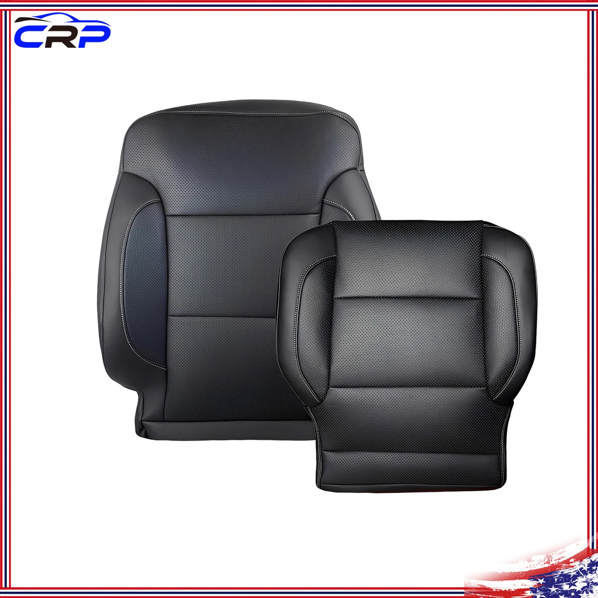 2Pcs Leather Seat Cover for Chevy Silverado 1500 (2014–2019)