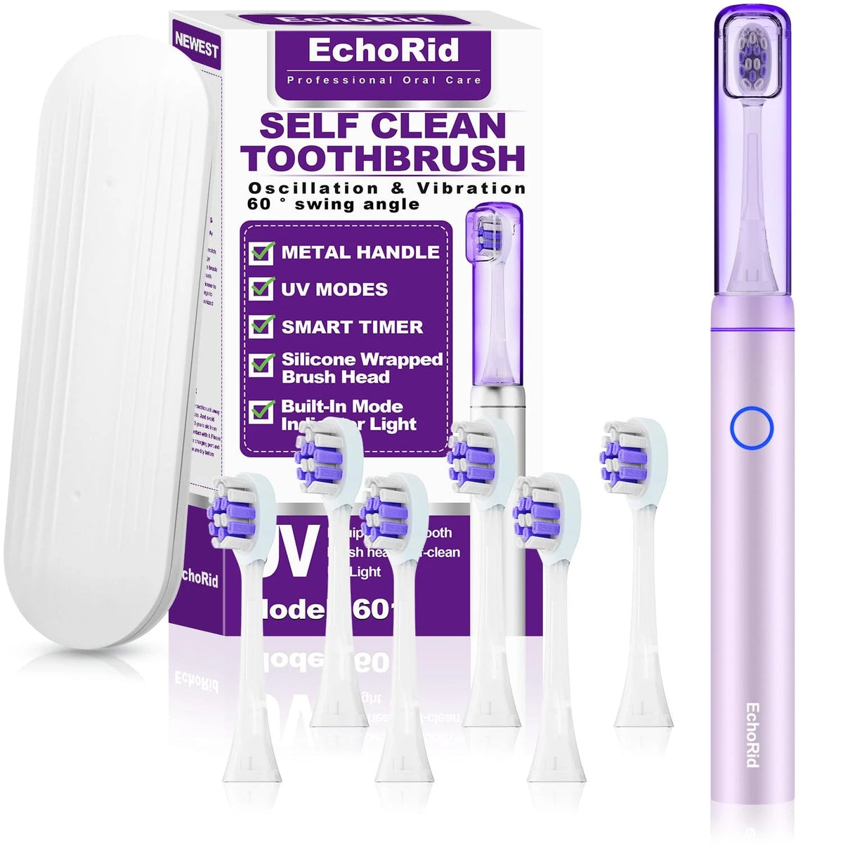 Metal Electric Toothbrush with UV Mode and Vibration