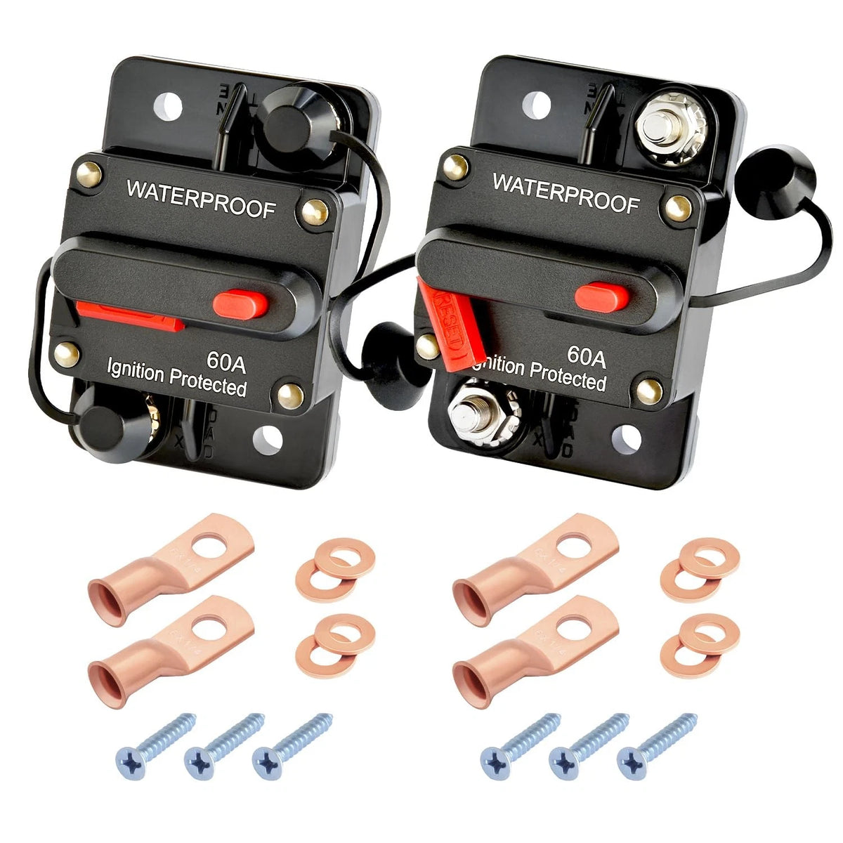 60Amp Circuit Breaker DC 12V-48V for Marine Boat Trolling