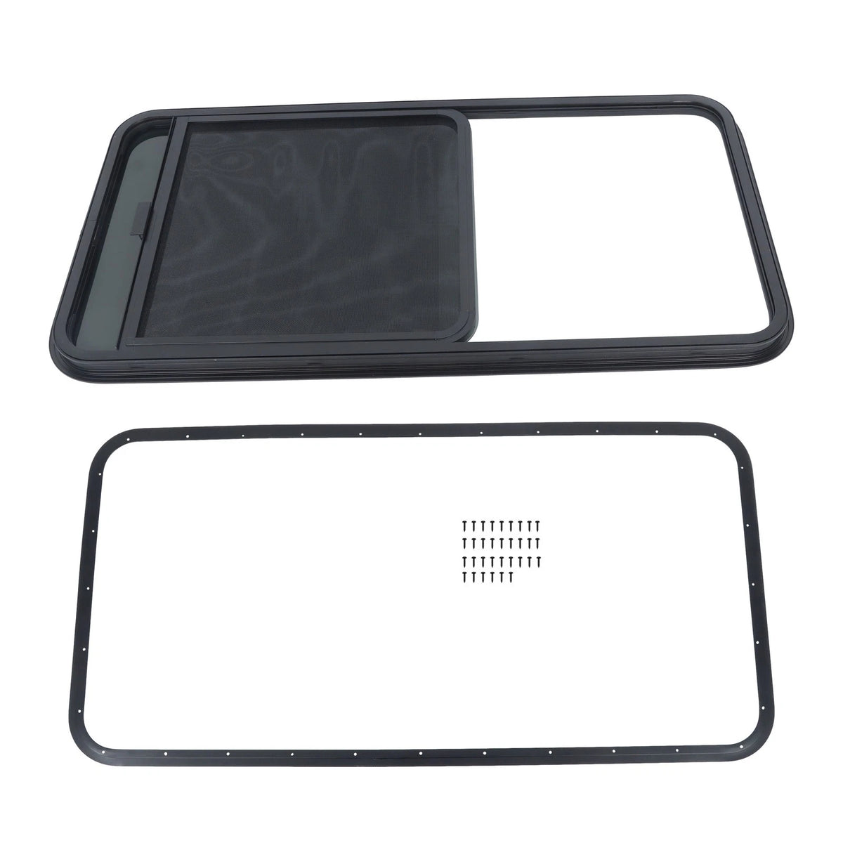 43" x 22" Horizontal Slider RV Window for Cargo Trailer (W/Screen) BCK100441K