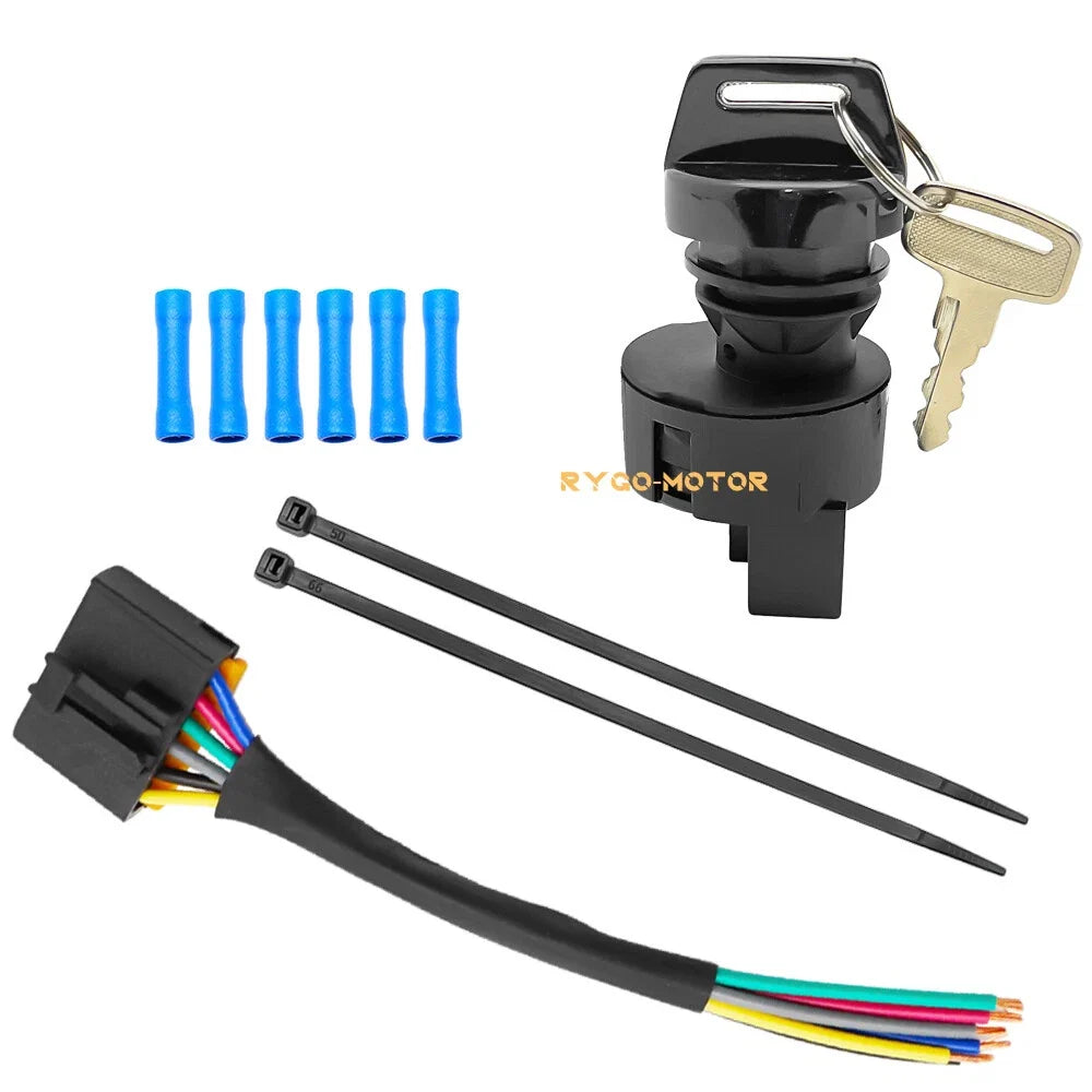 Ignition Key Switch Pigtail Harness for Polaris Scrambler 400 500 850 1000 (1998–2021)