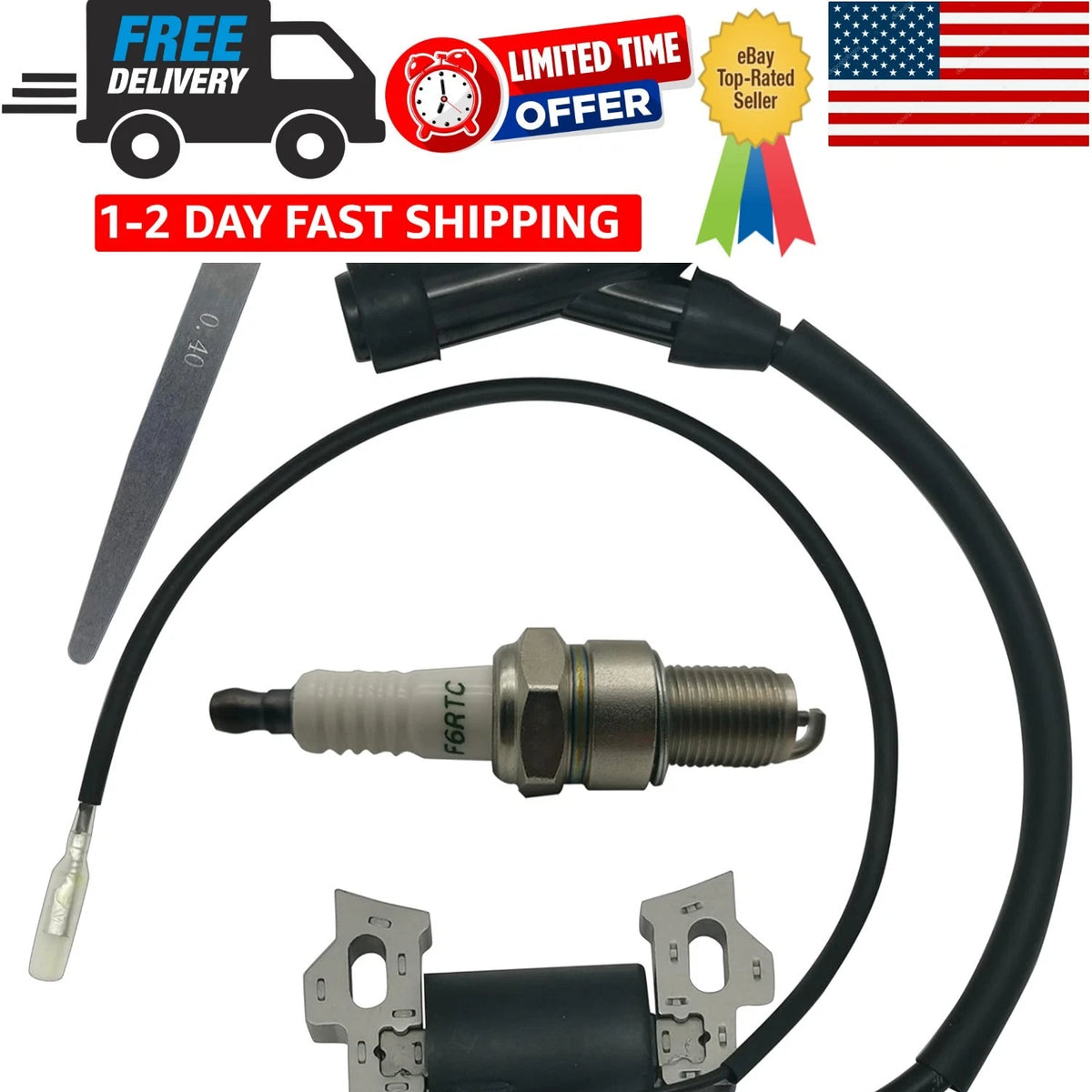 Performance Ignition Coil Assembly for Honda GX160 GX120 (196cc 212cc)