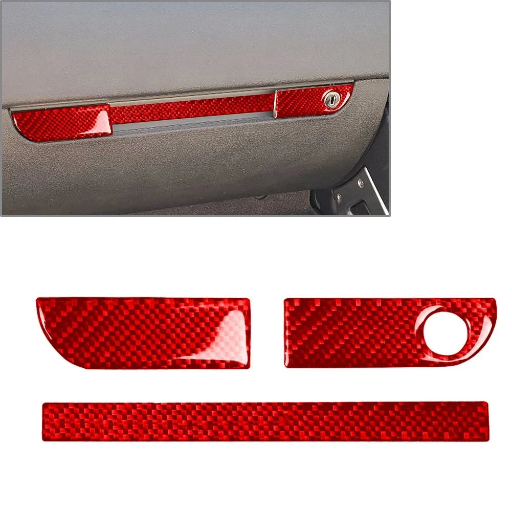 RHD Copilot Glove Box Switch Handle Cover Trim Carbon Red for Audi TT 8N (2001–2006)