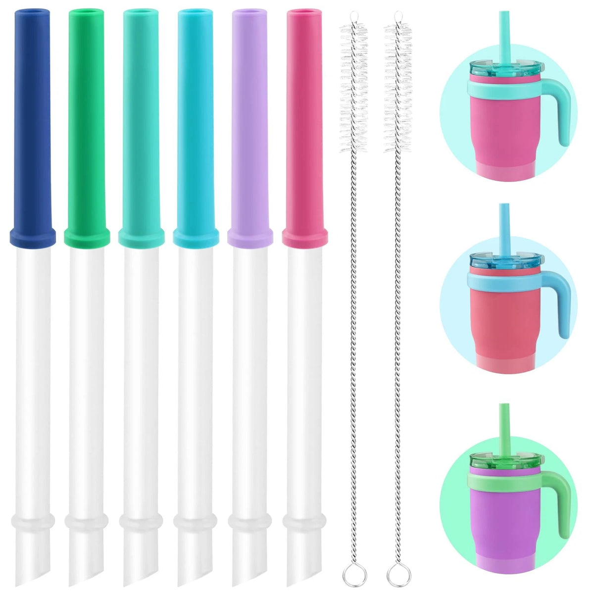 Set of 4 Replacement Straws for Reduce Kids 14oz (Compatible)