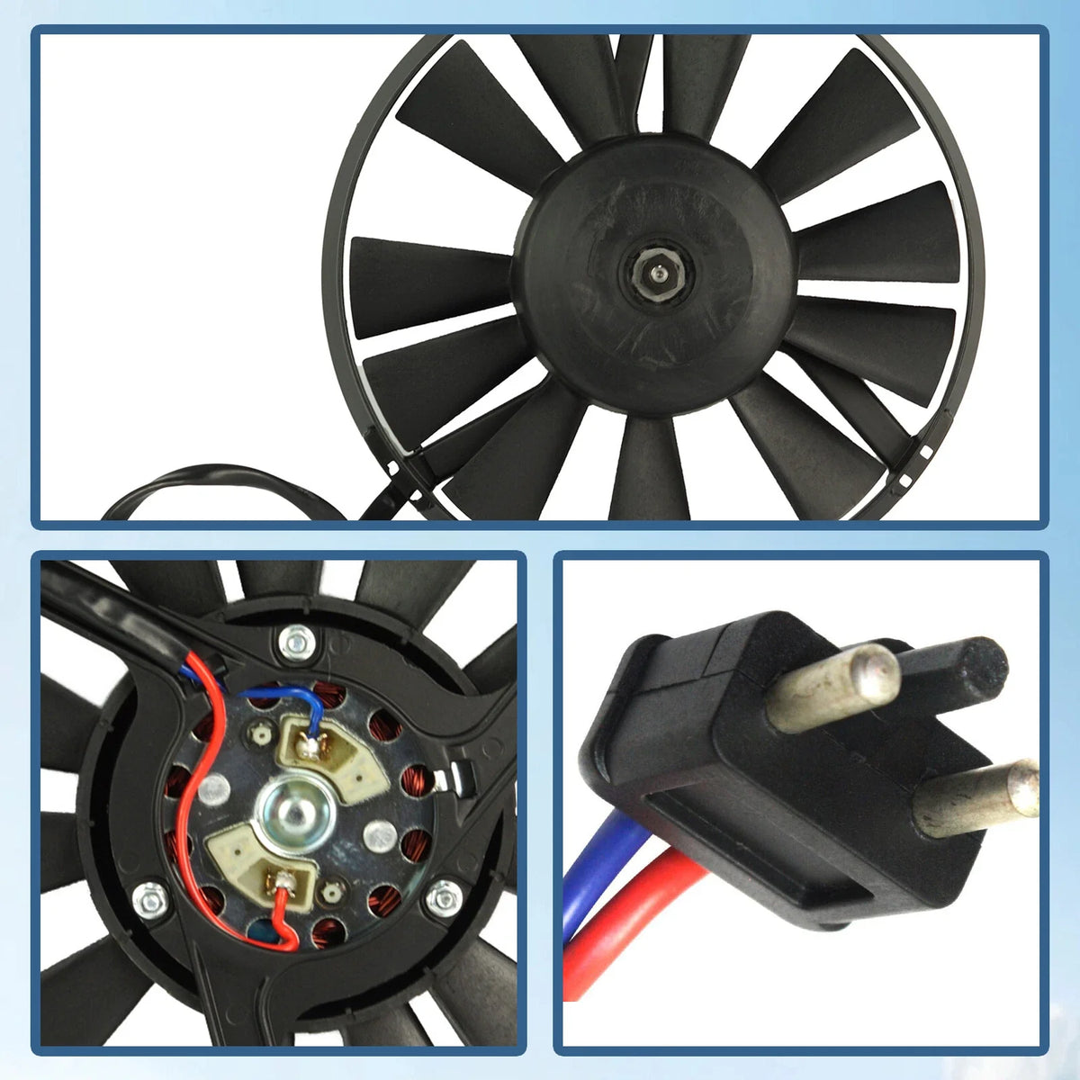 Auxiliary Cooling Fan Motor for Mercedes 190E 300CD 300D 300SD (1982–1993)