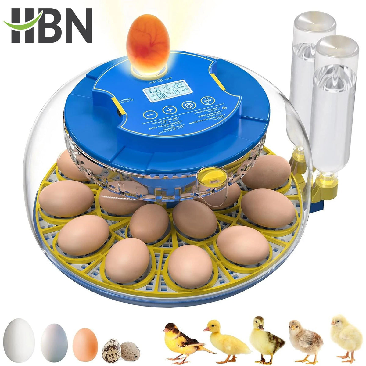 HBN 18 Egg Incubator with Temperature Control & Automatic Turning