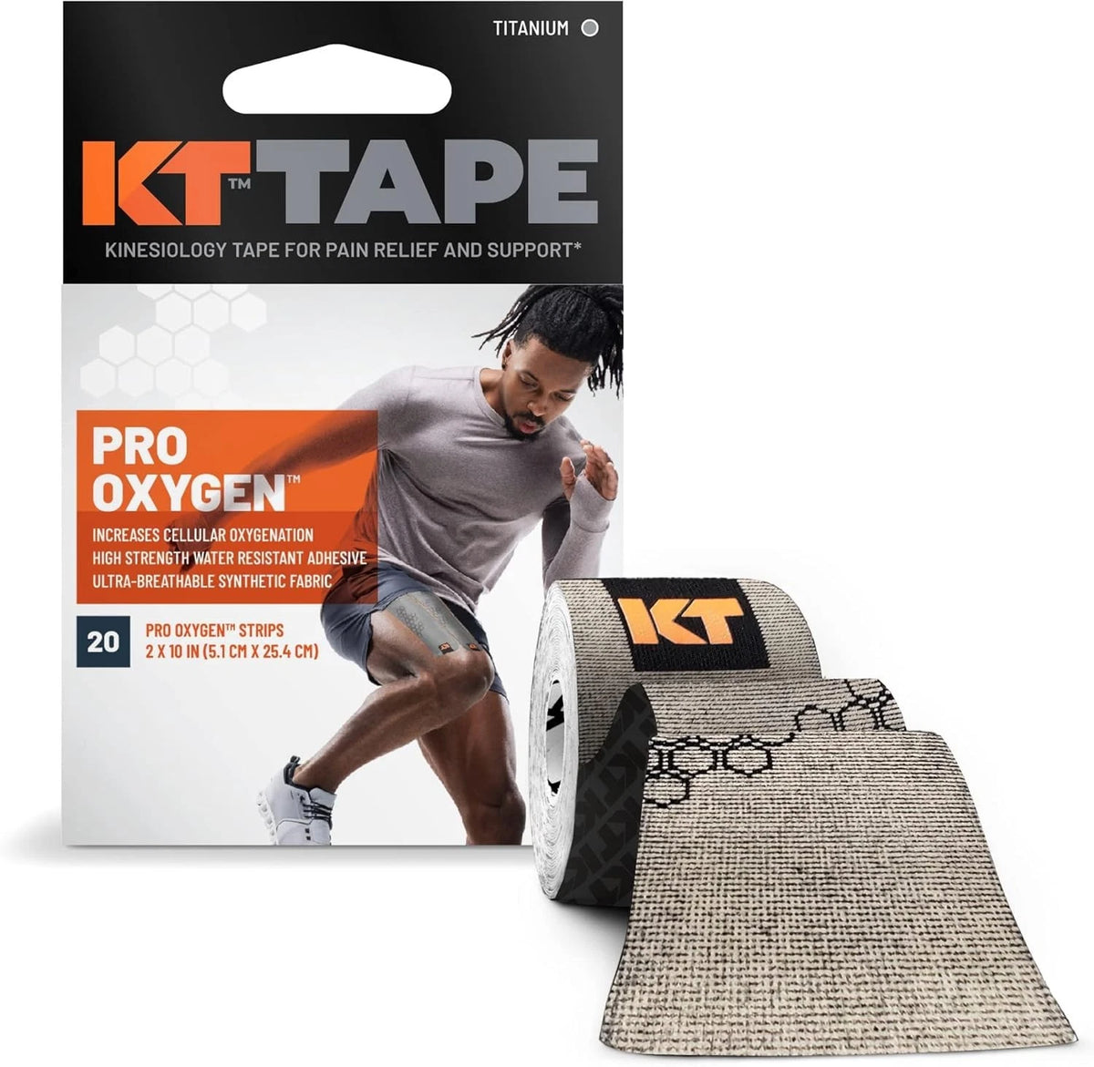 KT Tape Pro Oxygen Kinesiology Athletic Tape with Celliant Technology