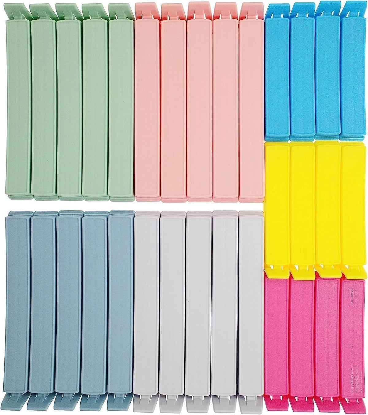 32 PCS Plastic Chip Clips for Food Packages - Curved Design Sealing Clips