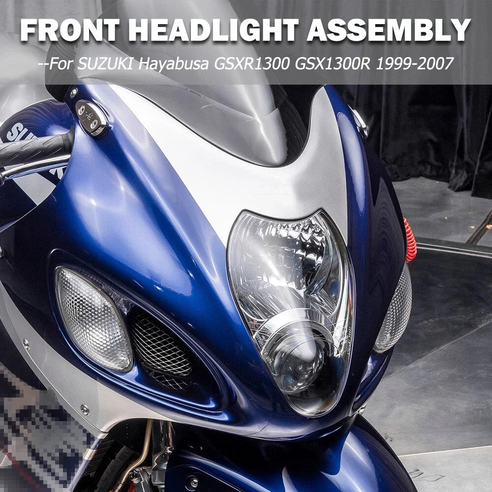 Clear Headlight Lamp Assembly for Suzuki Hayabusa GSX1300R (1999–2007)