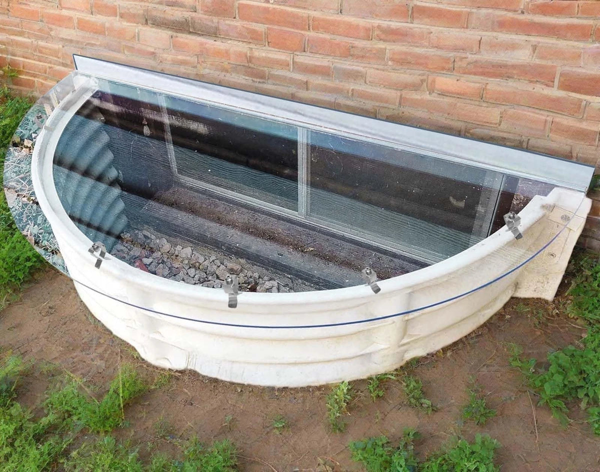 Clear Window Well Cover for Basement Egress (40x17)