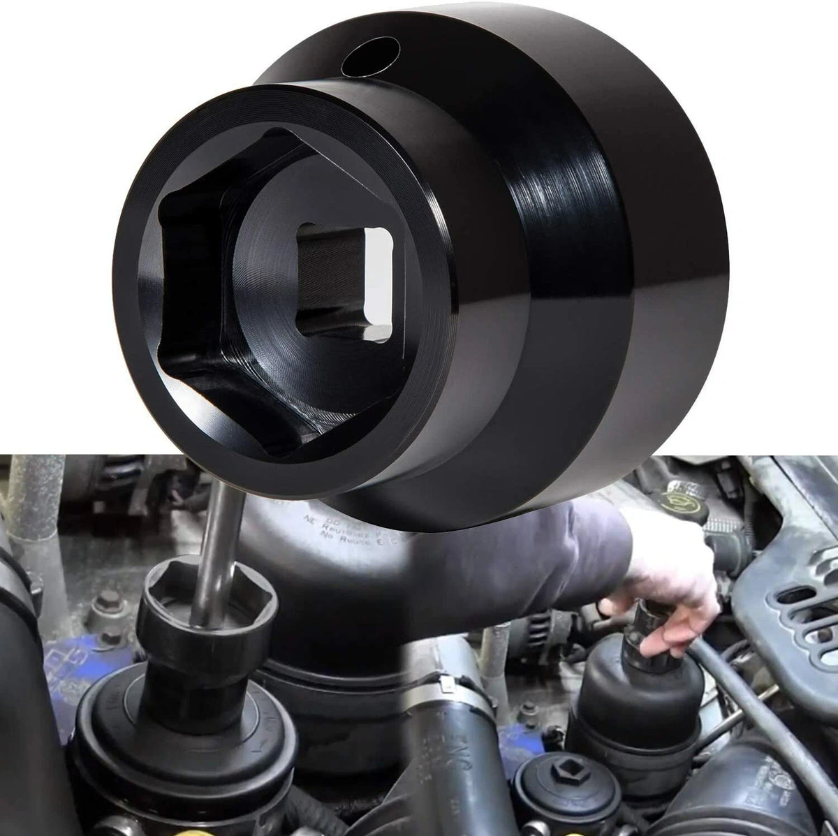 Fuel Filter Socket Cap for Ford 6.0/6.4L Powerstroke Diesel (2003–2010)