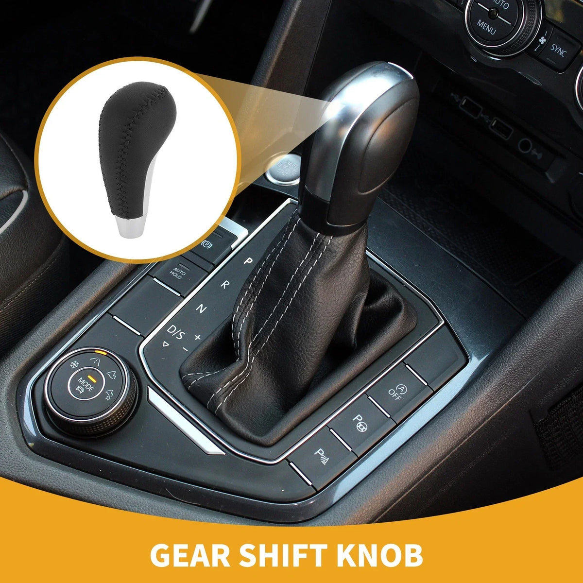 Automatic Gear Shifter Knob for Hyundai Tucson (2010–2014) Plastic Faux Leather