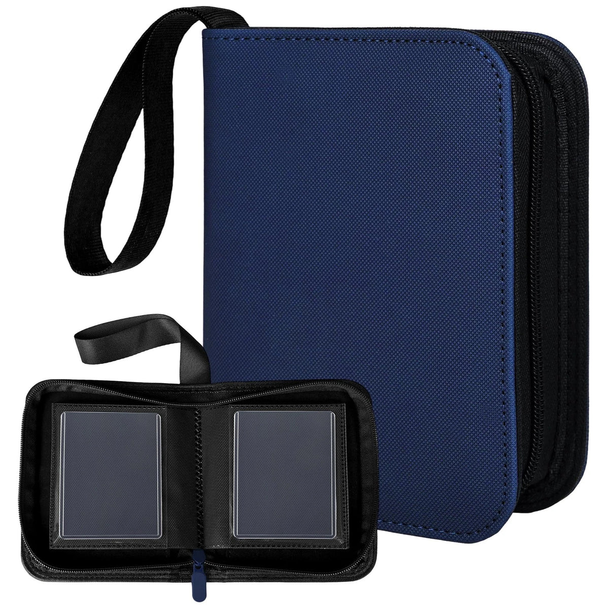 1 Pocket Toploader Binder for (40 Pockets, Dark Blue)