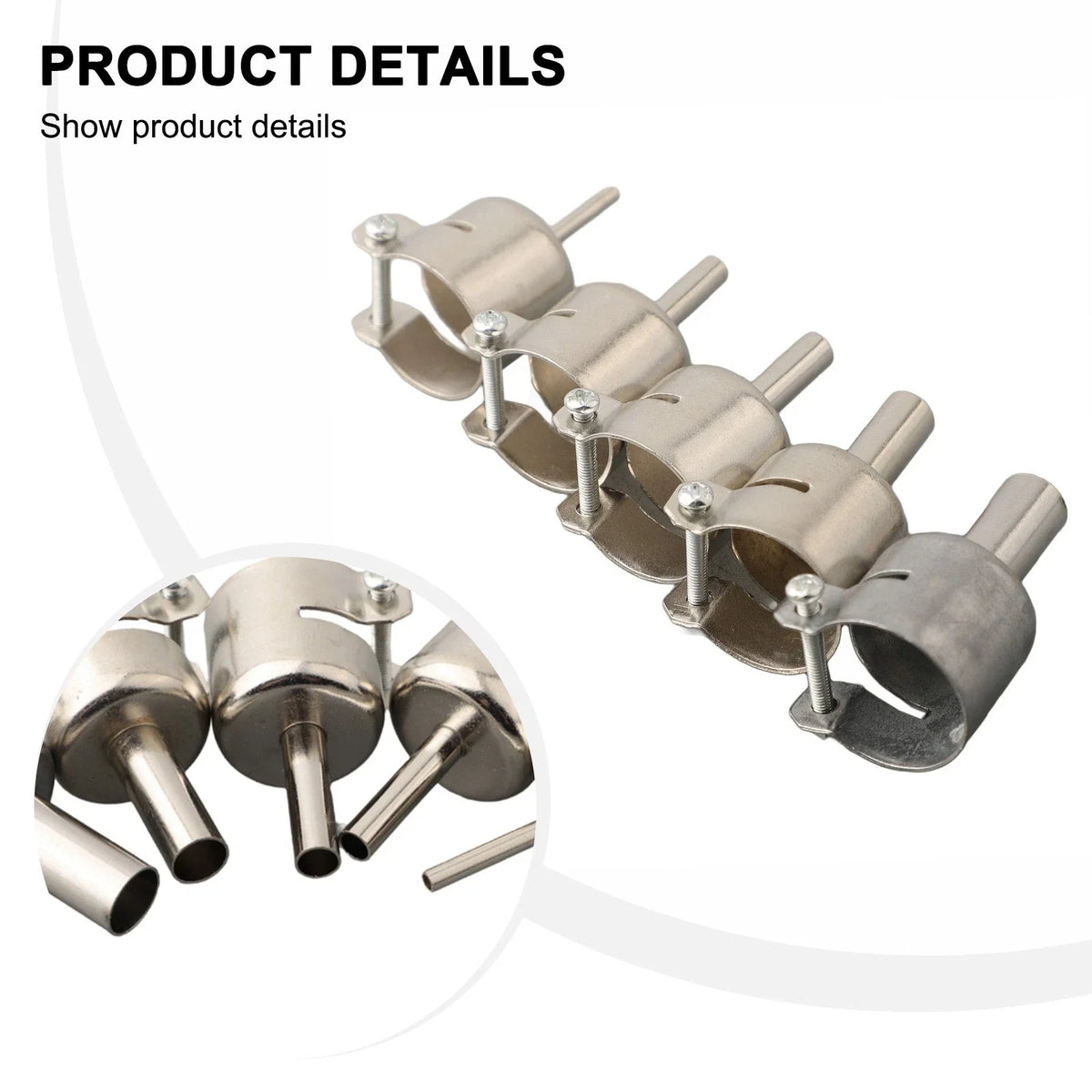 Welding Nozzle Set for Air Stations 3/5/6/8/10MM Stainless Steel