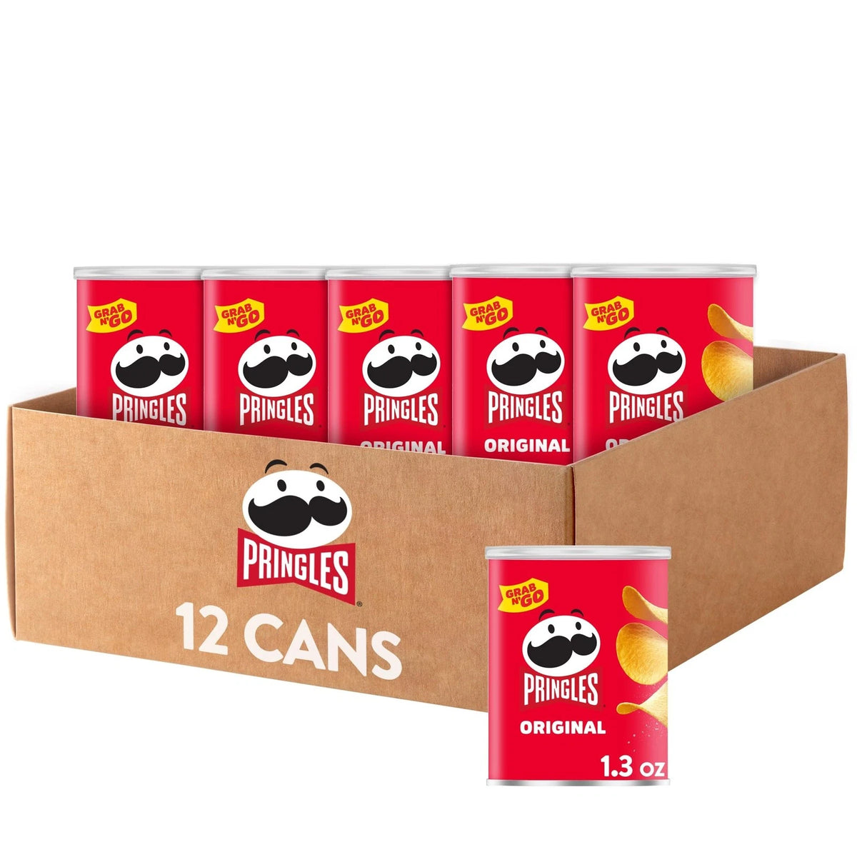 Set of 12 Pringles Potato Crisps Chips 1.3 Ounce Cans