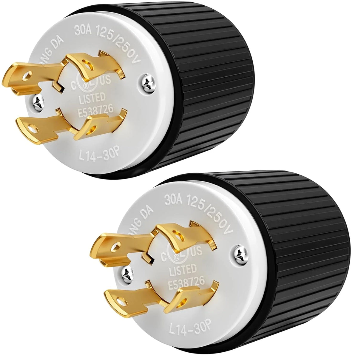 2X NEMA L14-30P Locking Plug, 30 Amp 125/250V Twist Lock Male Plug