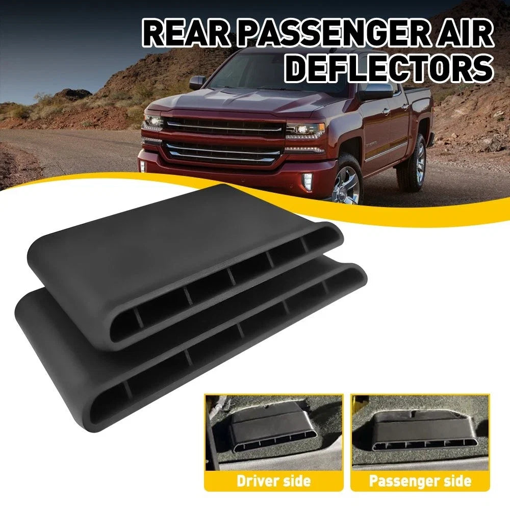 Set of 2 Rear Passenger Air Deflectors for Silverado Sierra (2014–2019)