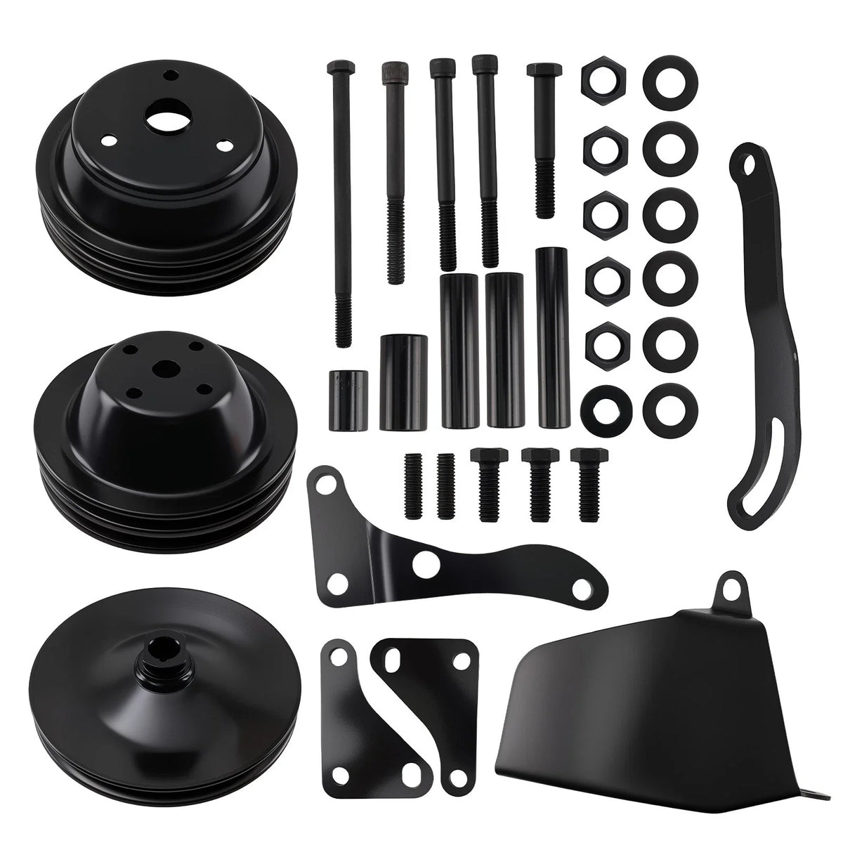 LWP Steel Pulley Kit for Small Block Chevy Motors (Complete)