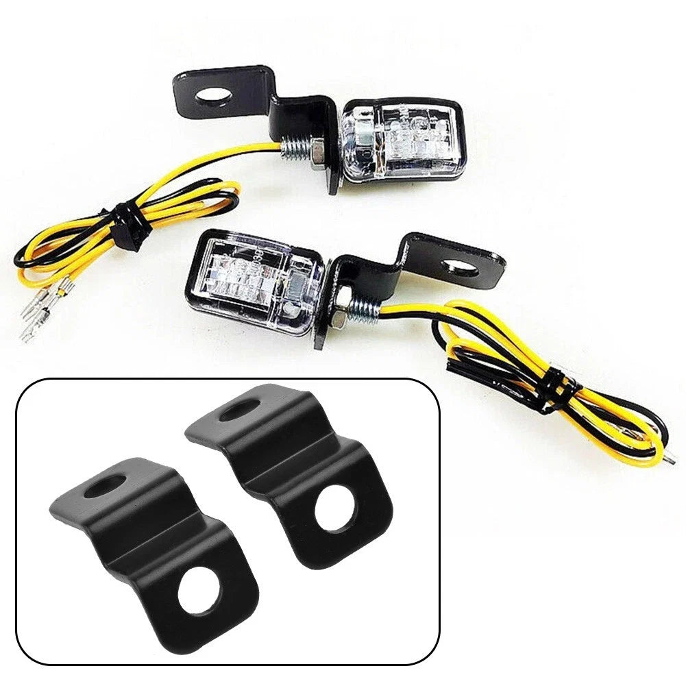 2X Motorcycle Bracket Mount Holder for Mini Turn Signal Indicator Light